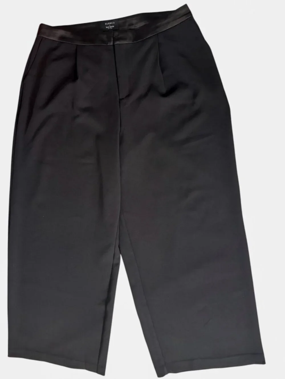 Eloquii X Kate Spade New York Tailored‎ Wide Leg Black Trouser Women's Size 16